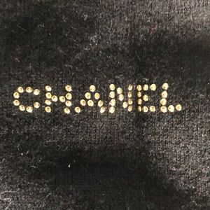 Chanel long sleeve top uniform in black/gold